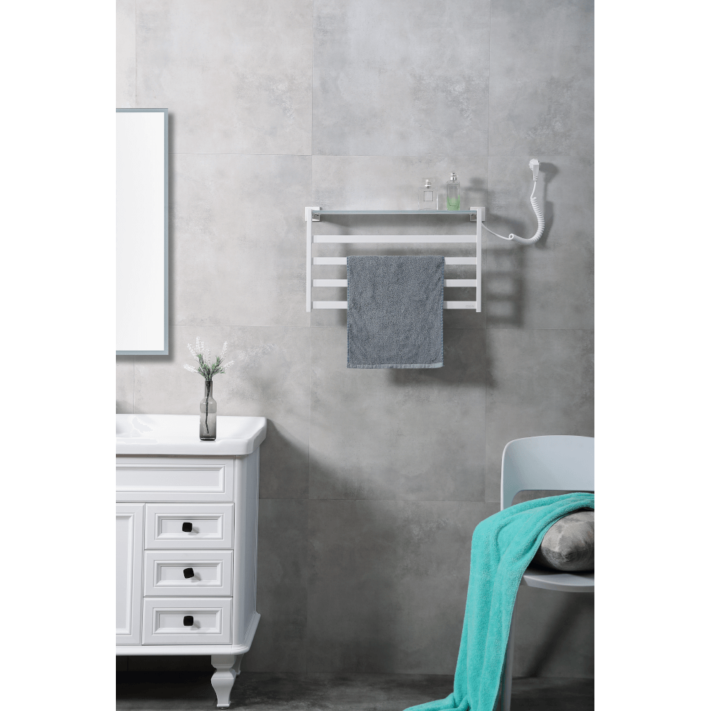 Полотенцесушитель электрический белый 58x35x13см, Black & White, N-333W