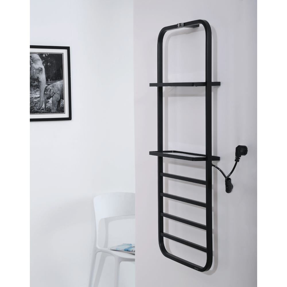 Полотенцесушитель электрический черный 40x101x13см, Black & White, N-337B