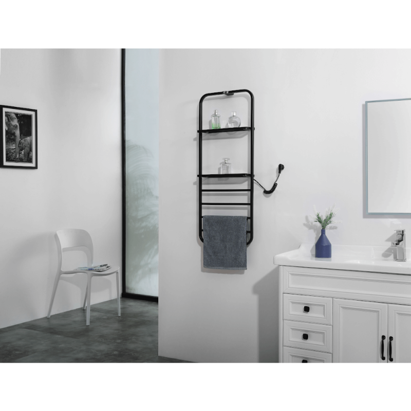 Полотенцесушитель электрический черный 40x101x13см, Black & White, N-337B