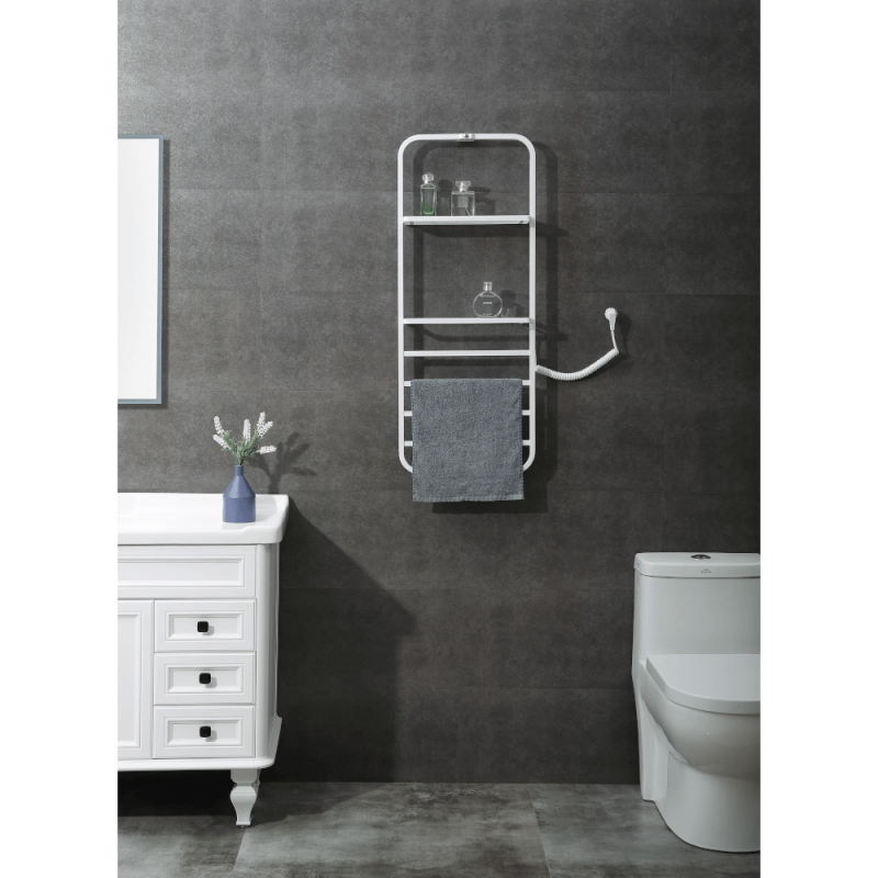 Полотенцесушитель электрический белый 40x101x13см, Black & White, N-337W