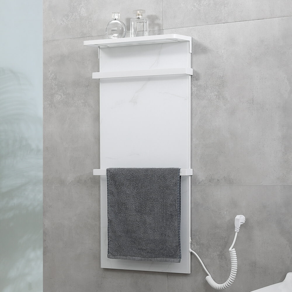 Полотенцесушитель электрический белый 40x90x14см, Black & White, N-388WM