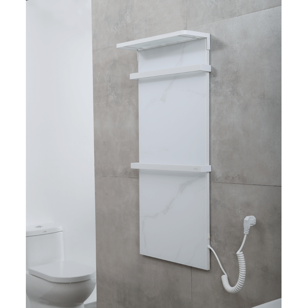 Полотенцесушитель электрический белый 40x90x14см, Black & White, N-388WM