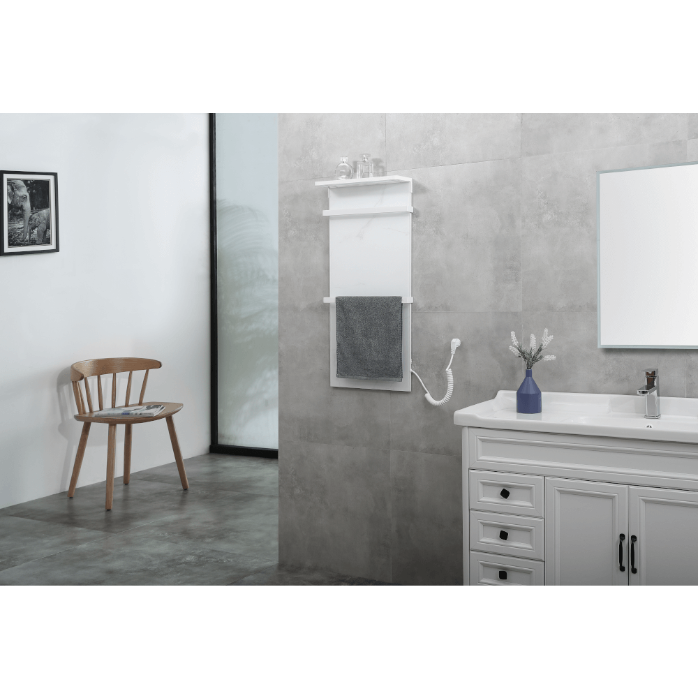Полотенцесушитель электрический белый 40x90x14см, Black & White, N-388WM