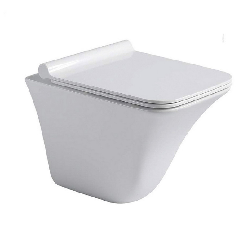 Подвесной унитаз 50х35.5х37 см, Black & White, W720