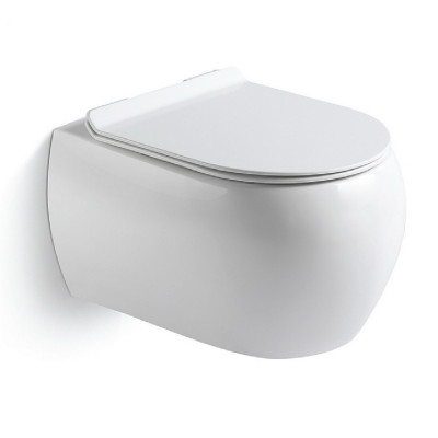 Подвесной унитаз 50х36.5х35 см, Black & White, W727