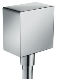 Шланговое подсоединение Hansgrohe Fixfit Square клапаном обратного тока, хром 26455000