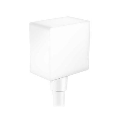 Шланговое подсоединение Hansgrohe Fixfit Square клапаном обратного тока, белый матовый 26455700