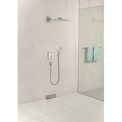Шланговое подсоединение Hansgrohe Fixfit Square клапаном обратного тока, белый матовый 26455700