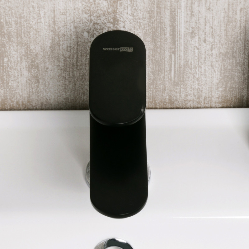 Смеситель для раковины WasserKRAFT Elbe 7403, черный Soft-touch