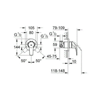 Гигиенический комплект GROHE BauCurve