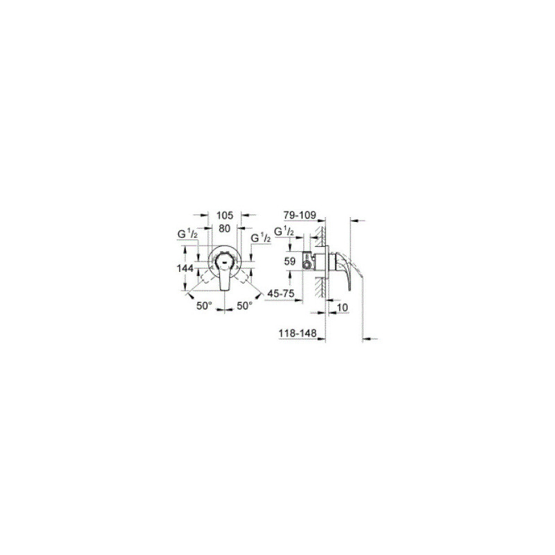Гигиенический комплект GROHE BauCurve