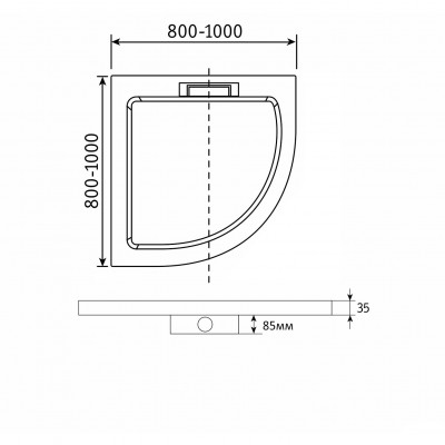 Душевой поддон 90х90х12 см, RGW, GWS-31Душевой поддон 90x90