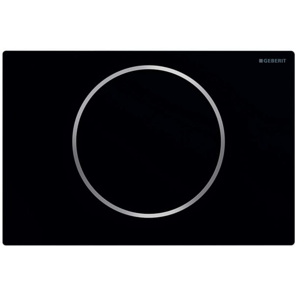 Смывная клавиша Geberit Sigma10, смыв/стоп: черный матовый лак, легко чистящееся покрытие, полированное