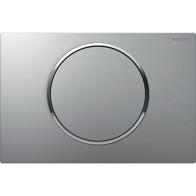 Смывная клавиша Geberit Sigma10, смыв/стоп: матовый хром, легко чистящееся покрытие, глянцевый хром