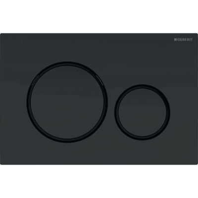 Смывная клавиша Geberit Sigma20, двойной смыв: черный матовый лак, легко чистящееся покрытие, черный