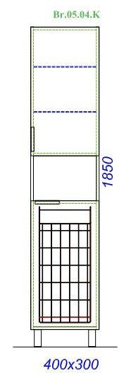 Пенал напольный 40см Aqwella Brig с корзиной