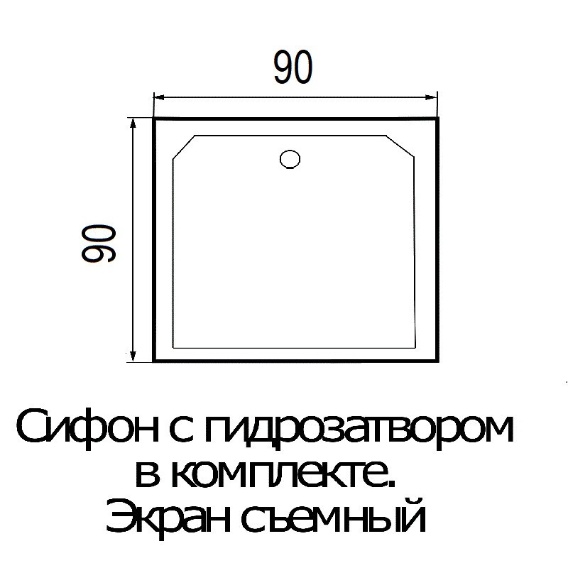Душевая кабина 90x90 River TANA 90/38