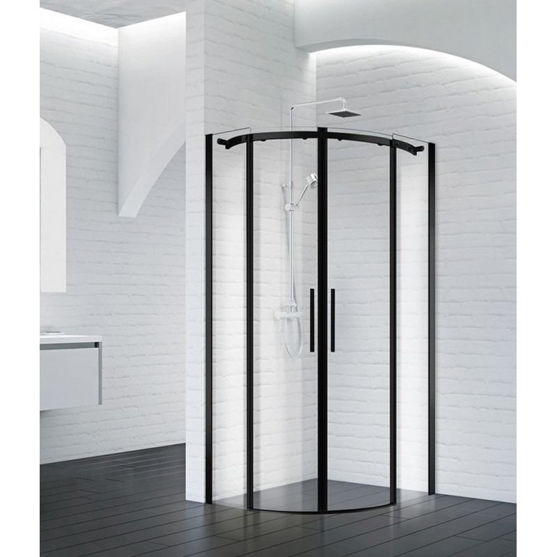 Душевой уголок 100x100 BELBAGNO AACQUA-R-2-100-C-NERO черный