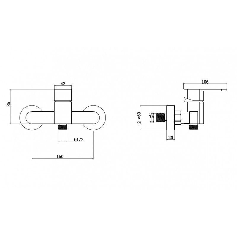 Смеситель ZOLLEN DAMP (арт. DA31215241) для душа с аксессуарами.,карт.35мм