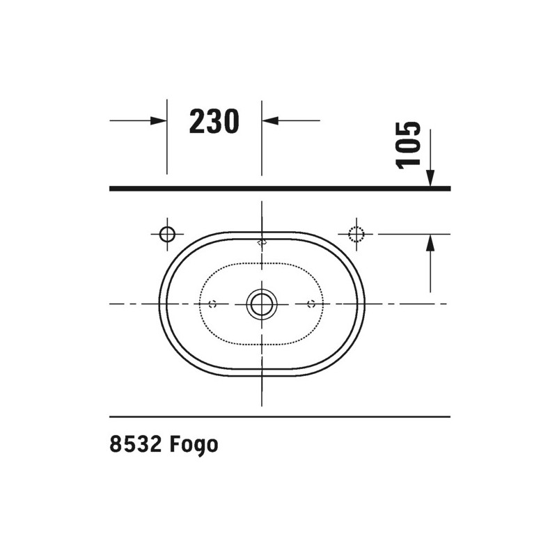 Раковина 49.5x35см Duravit Bathroom_Foster 033550, Белый Alpin