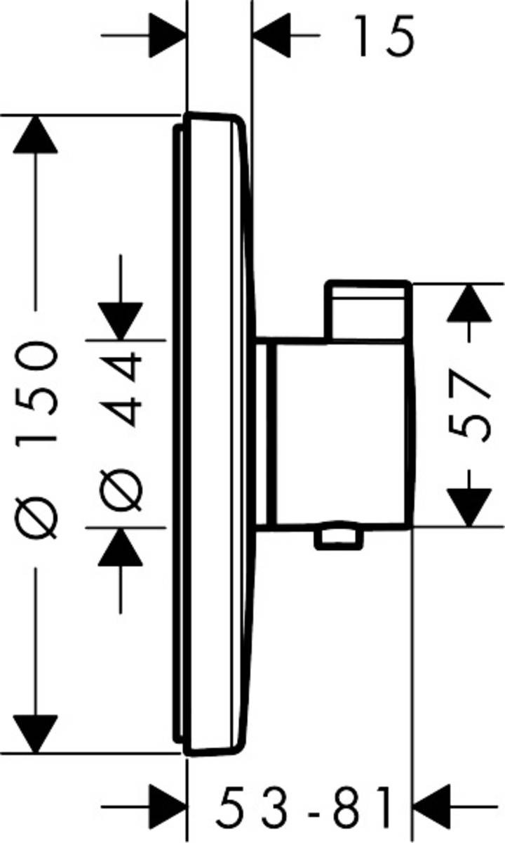 Термостат Hansgrohe Ecostat S, СМ, хром, 15755000