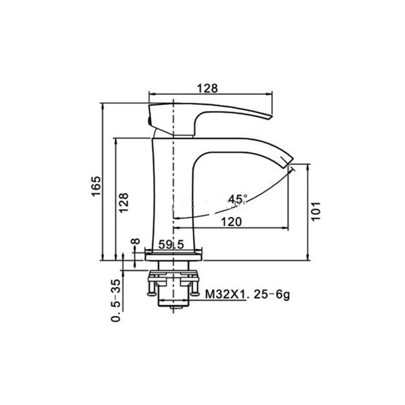 Смеситель для раковины Gappo Jacob бронза G1007-4