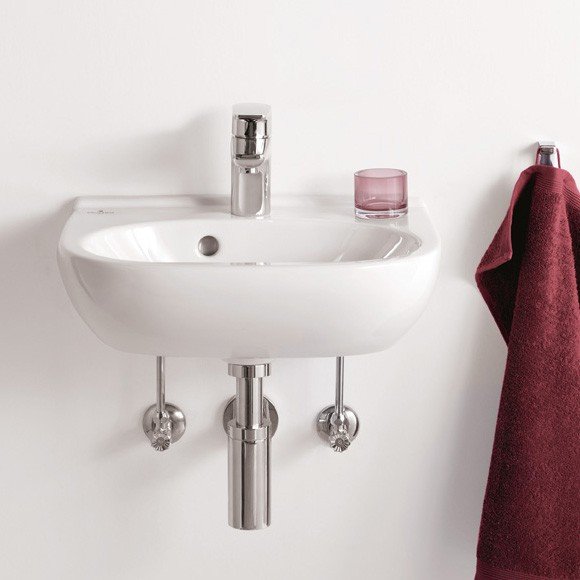 Раковина компактная 50см Villeroy & Boch O.novo 536050, Альпийский белый CeramicPlus