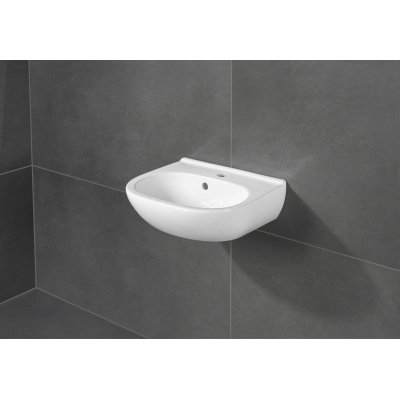 Раковина компактная 50см Villeroy & Boch O.novo 536050, Альпийский белый CeramicPlus