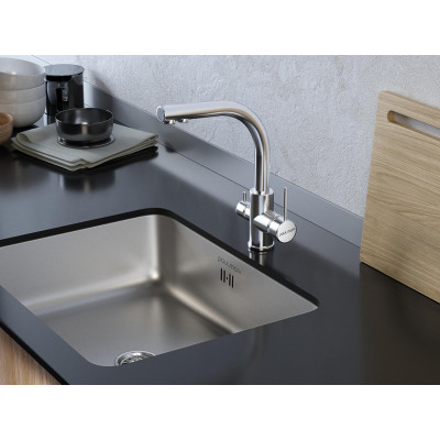 Смеситель для кухонной мойки хром, Paulmark ESSEN, Es213011-CR