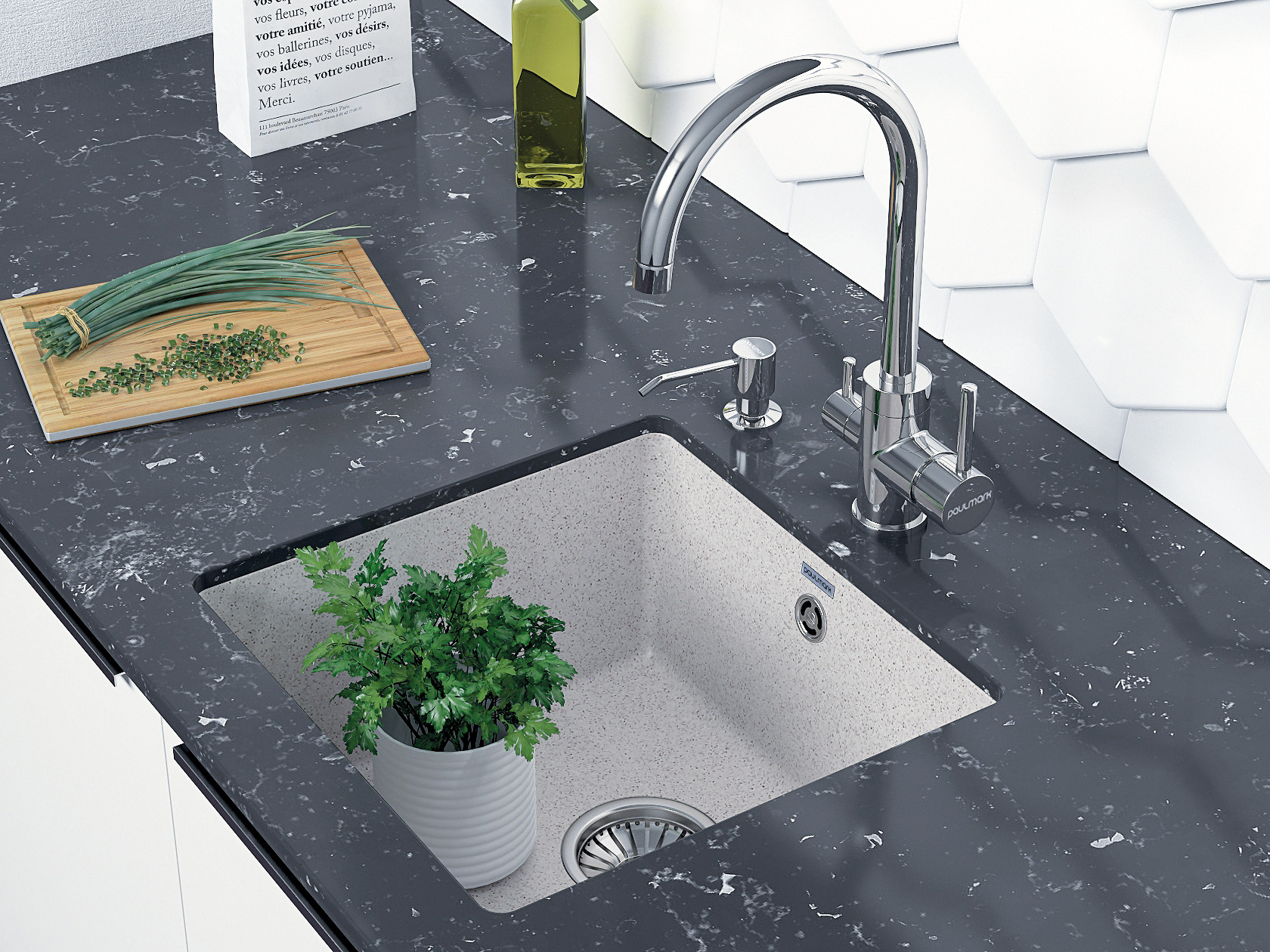 Смеситель для кухонной мойки хром, Paulmark ESSEN, Es213211-CR