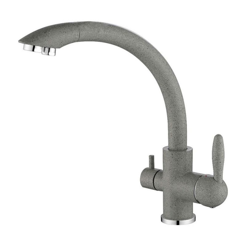 Смеситель для кухонной мойки серый, Paulmark ESSEN, Es213001-310