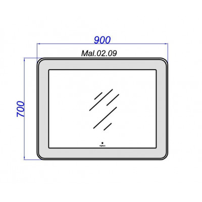 Зеркало 90см Aqwella 5 Stars Malaga