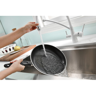 Смеситель для кухонной мойки белый, Paulmark SIEGEN, Si213111-431TW