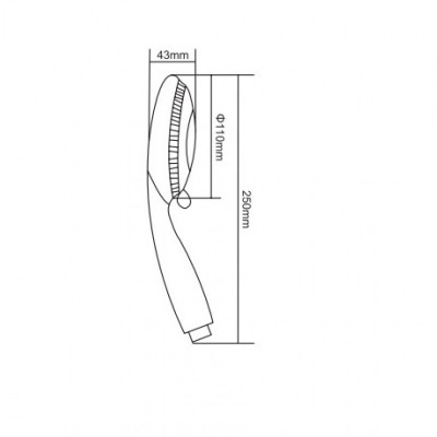 Лейка душевая ZOLLEN SP8012, диаметр 110 мм 5-функц., Easy Clean