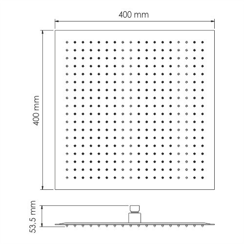 Верхняя душевая насадка 400x400 WasserKRAFT A119