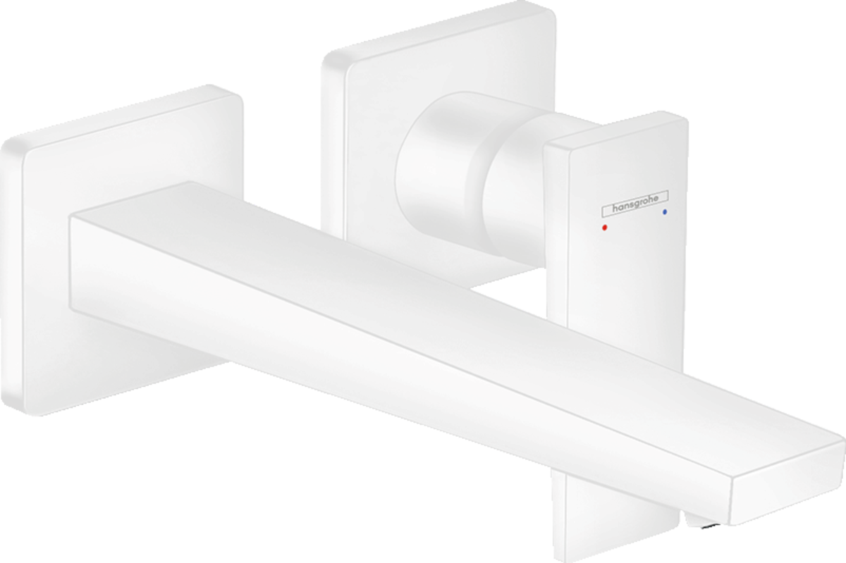 Смеситель для раковины, однорычажный, излив 225 мм, СМ, Hansgrohe Metropol, матовый белый