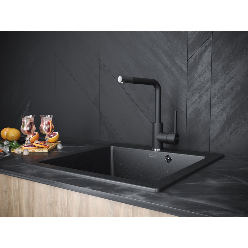 Смеситель для кухонной мойки антрацит, Paulmark Honner, Ho212018-401TB