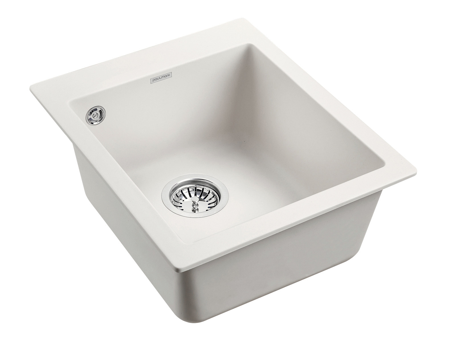 Мойка из кварца белый 40 см, Paulmark LEER, PM104249-WH