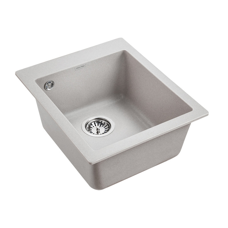 Мойка из кварца серый 40 см, Paulmark LEER, PM104249-GR