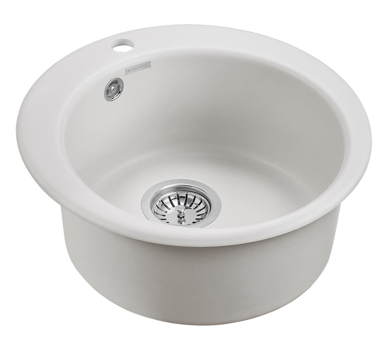 Мойка из кварца белый 45 см, Paulmark GELEGEN, PM404800-WH