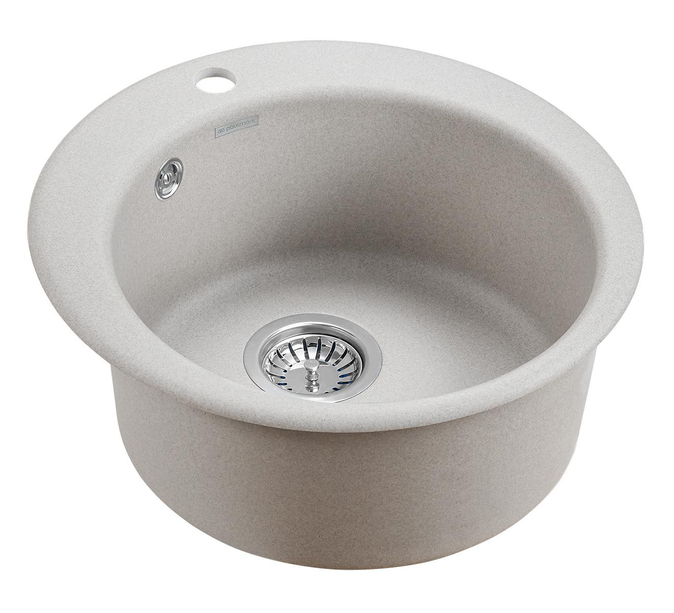 Мойка из кварца серый 45 см, Paulmark GELEGEN, PM404800-GR