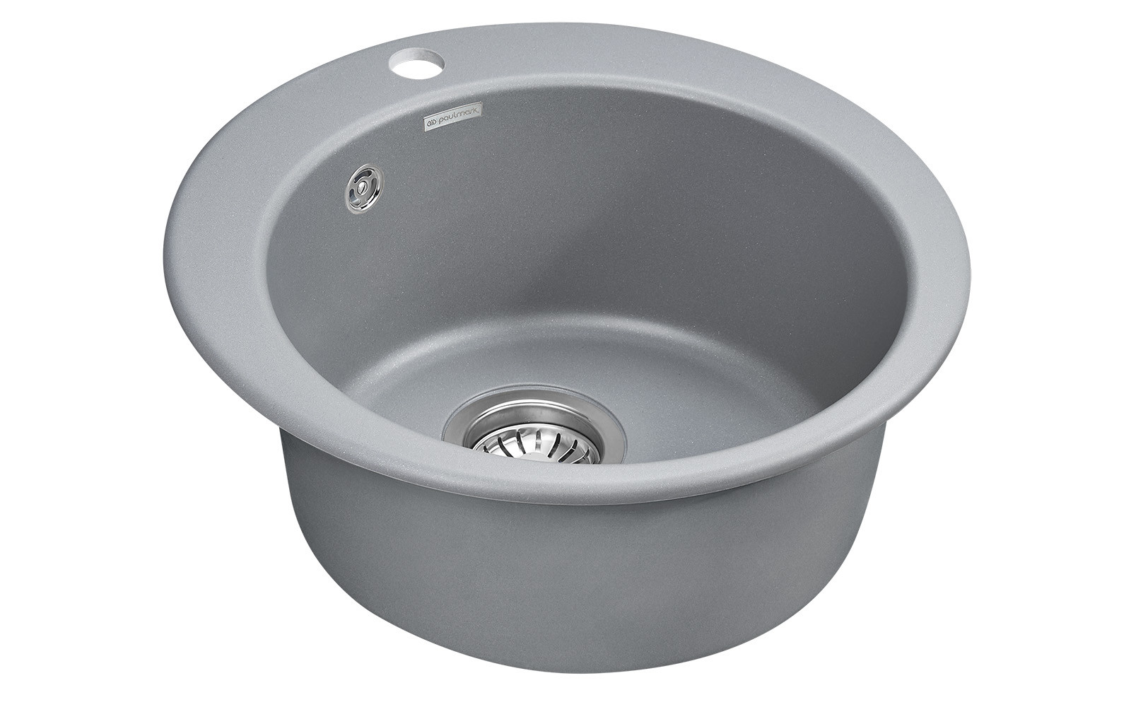 Мойка из кварца серый металлик 45 см, Paulmark GELEGEN, PM404800-GRM
