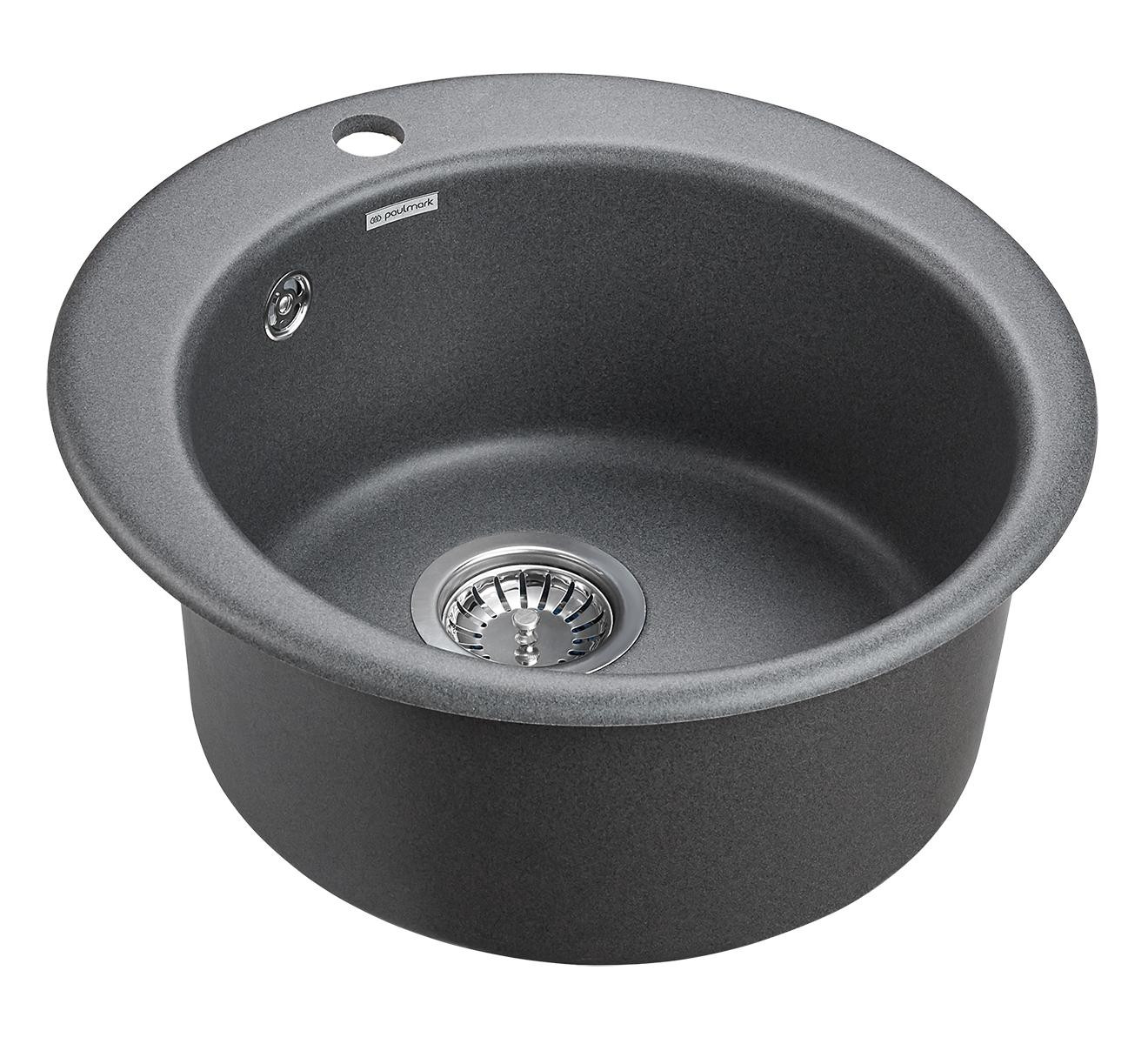 Мойка из кварца графит 45 см, Paulmark GELEGEN, PM404800-DG