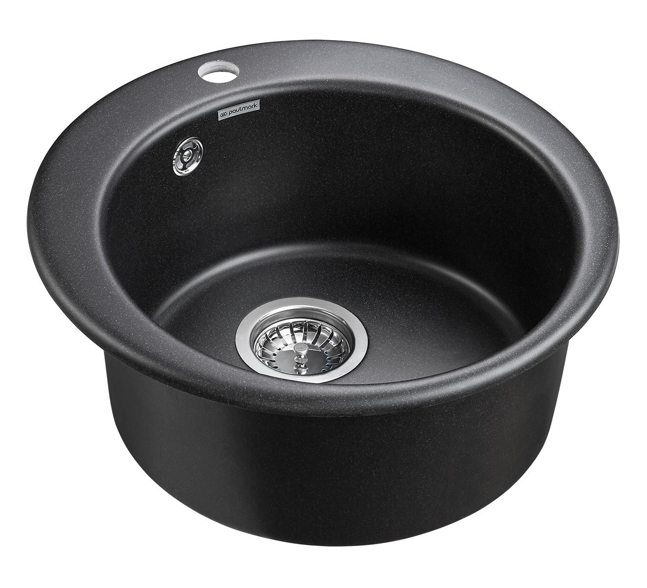 Мойка из кварца чёрный 45 см, Paulmark GELEGEN, PM404800-BL