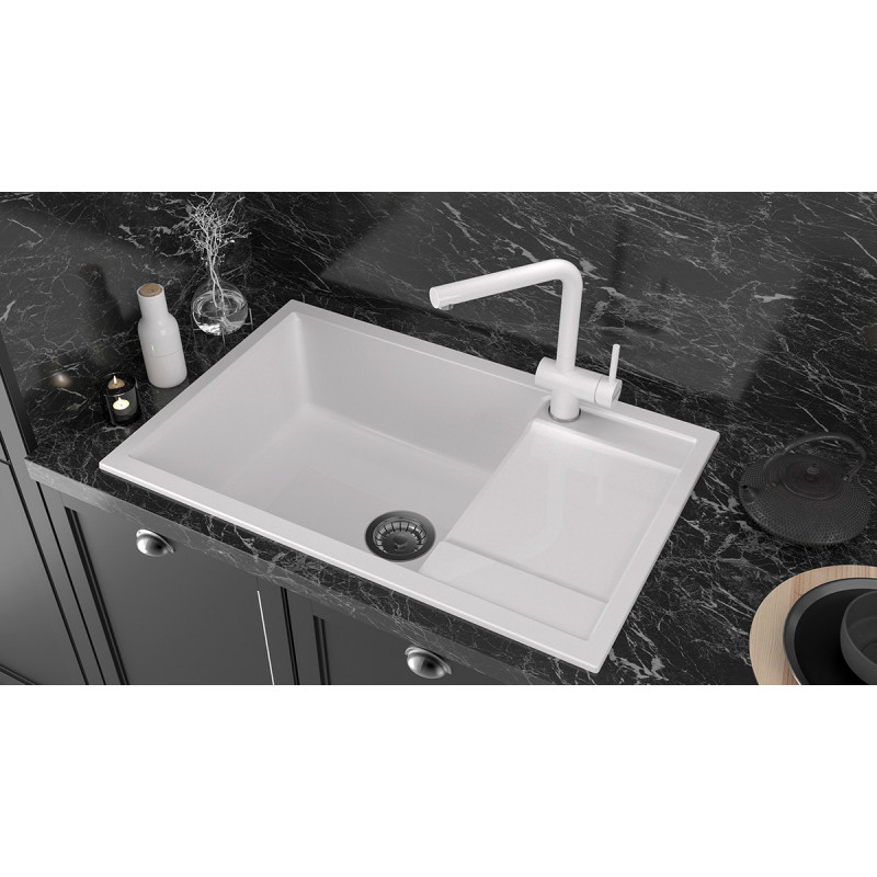Мойка из кварца белый 78x50 см, Paulmark VERLASS, PM317850-WH