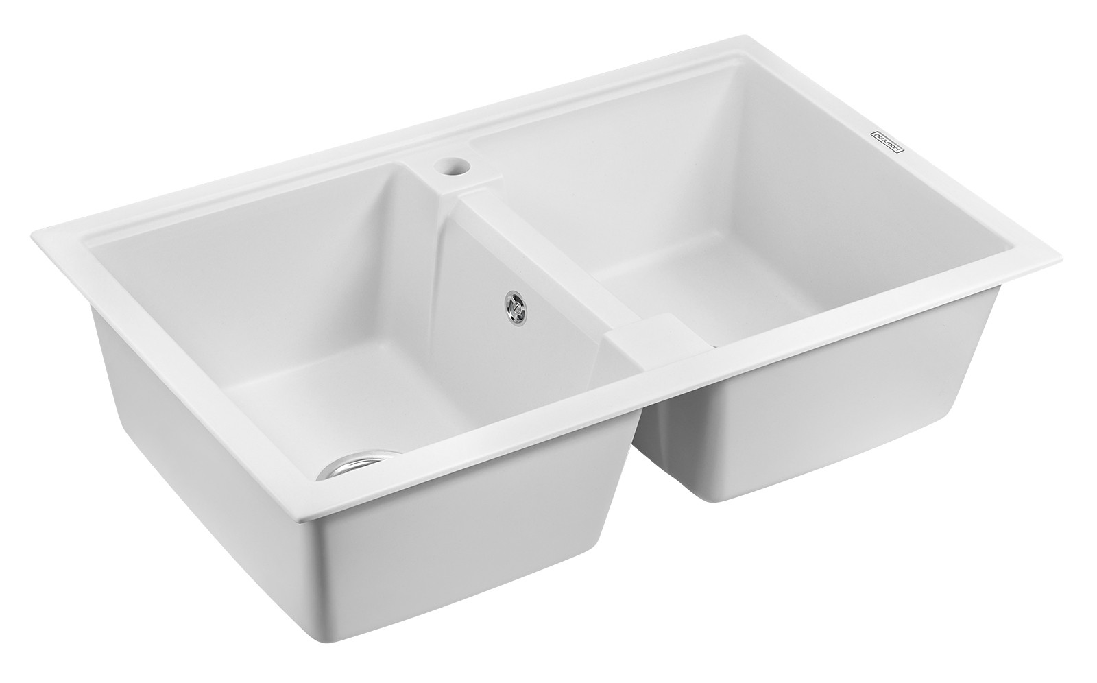 Мойка из кварца две чаши белая 81x50 см, Paulmark ZWILLING, PM238150-WH