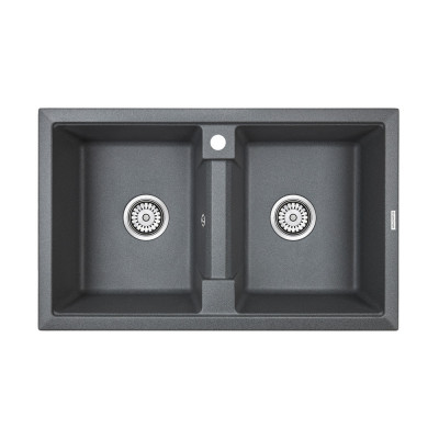 Мойка из кварца две чаши графит 81x50 см, Paulmark ZWILLING, PM238150-DG