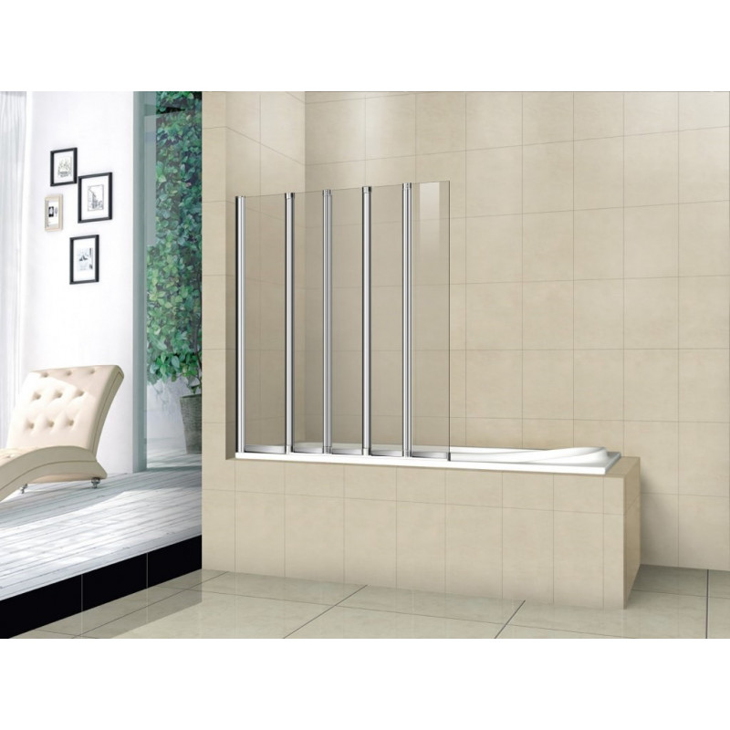 Душевая шторка левая 120х140 см, Cezares, PRATICO-V-5-120/140-P-Cr-L
