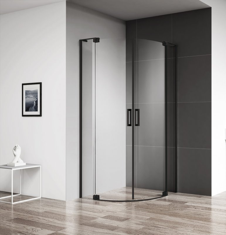 Душевой уголок 90/100х90/100x195см, Cezares, SLIDER-R-2-90/100-C-NERO