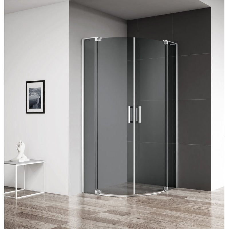 Душевой уголок 90/100х90/100x195см, Cezares, SLIDER-R-2-90/100-GRIGIO-Cr